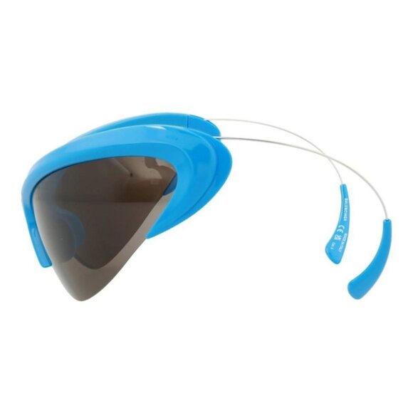 Balenciaga Unisex Shield/Wrap Light Blue Silver Grey Fashion Designer Eyewear - Picture 3 of 4